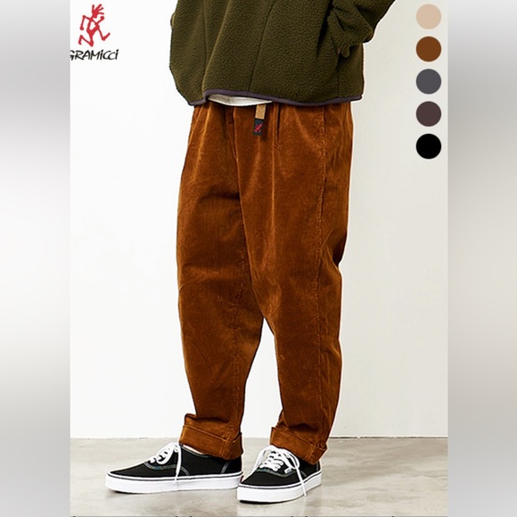 Grammici Corduroy Tappered Pants Unisex in Light Brown - Picture 2 of 13
